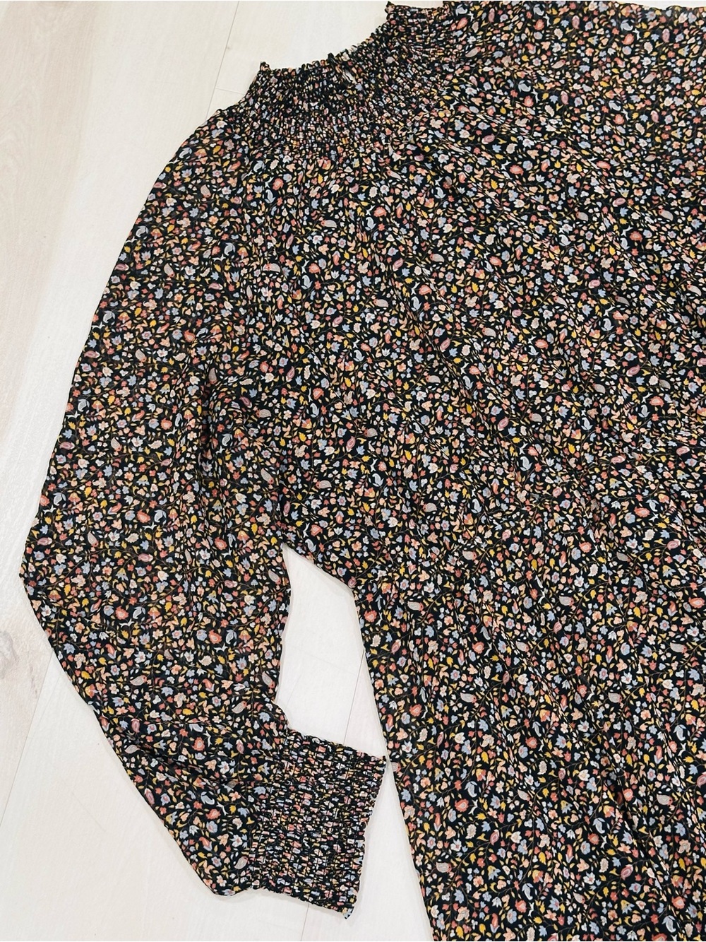 Madewell (Re)sourced Georgette Smocked-Neck Midi Dress in Folktale Paisley Sz XL - Picture 9 of 14